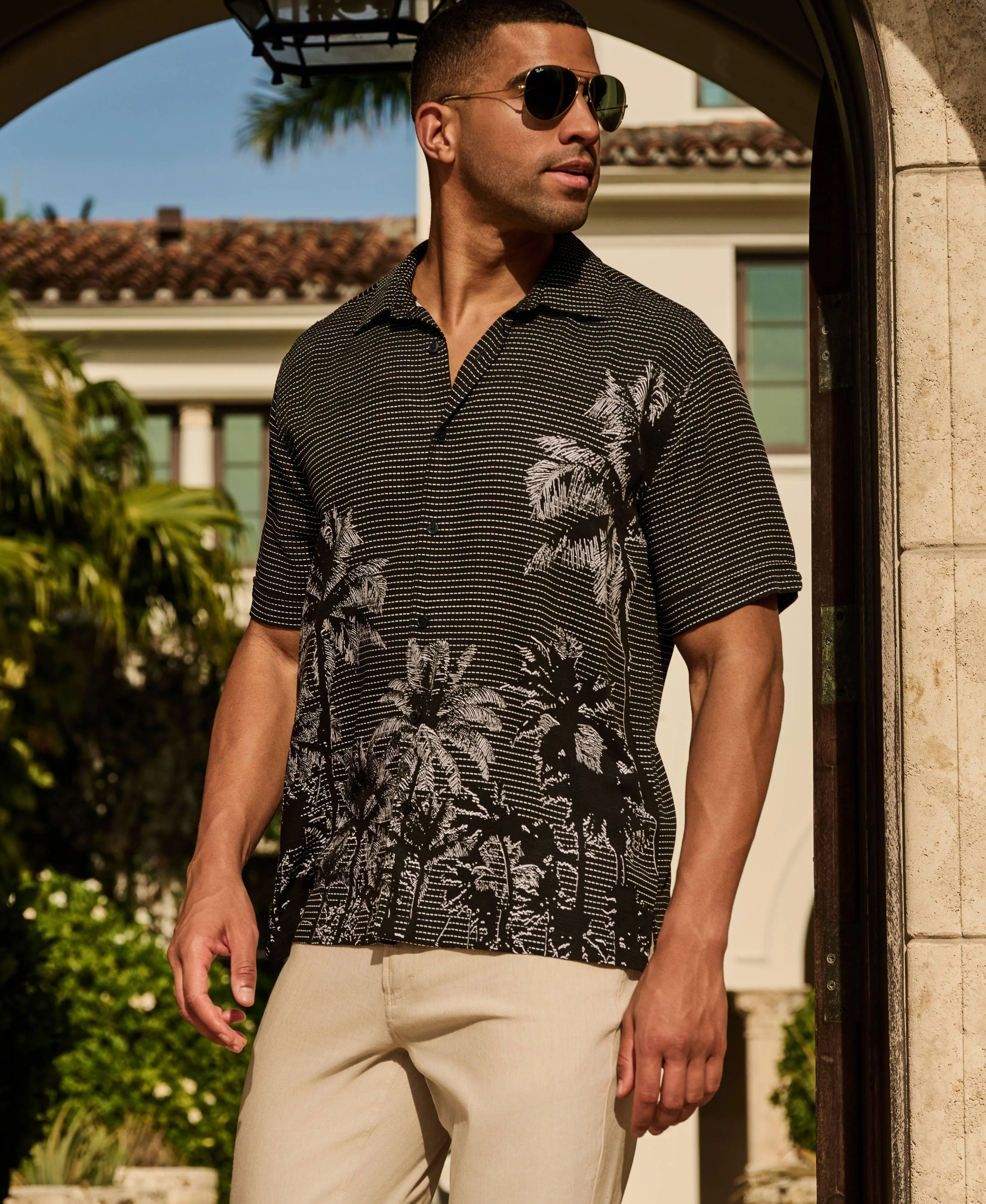 Geo Palms Print Shirt