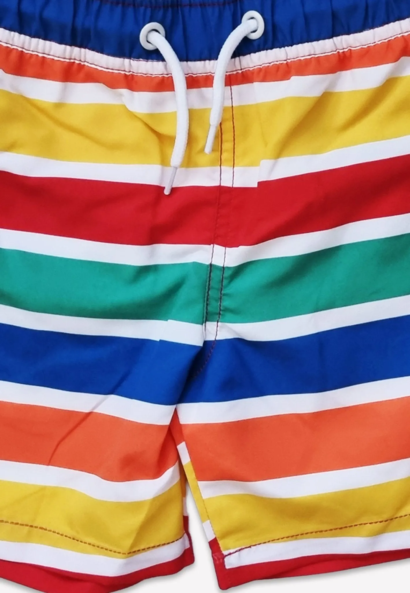 Happy Stripe Print Kids' Swim Shorts