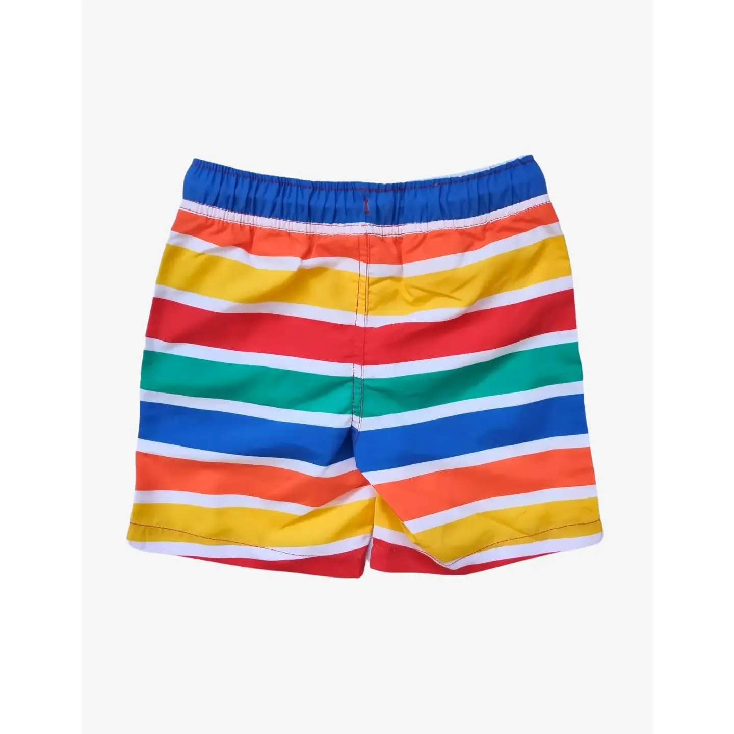 Happy Stripe Print Swim Shorts