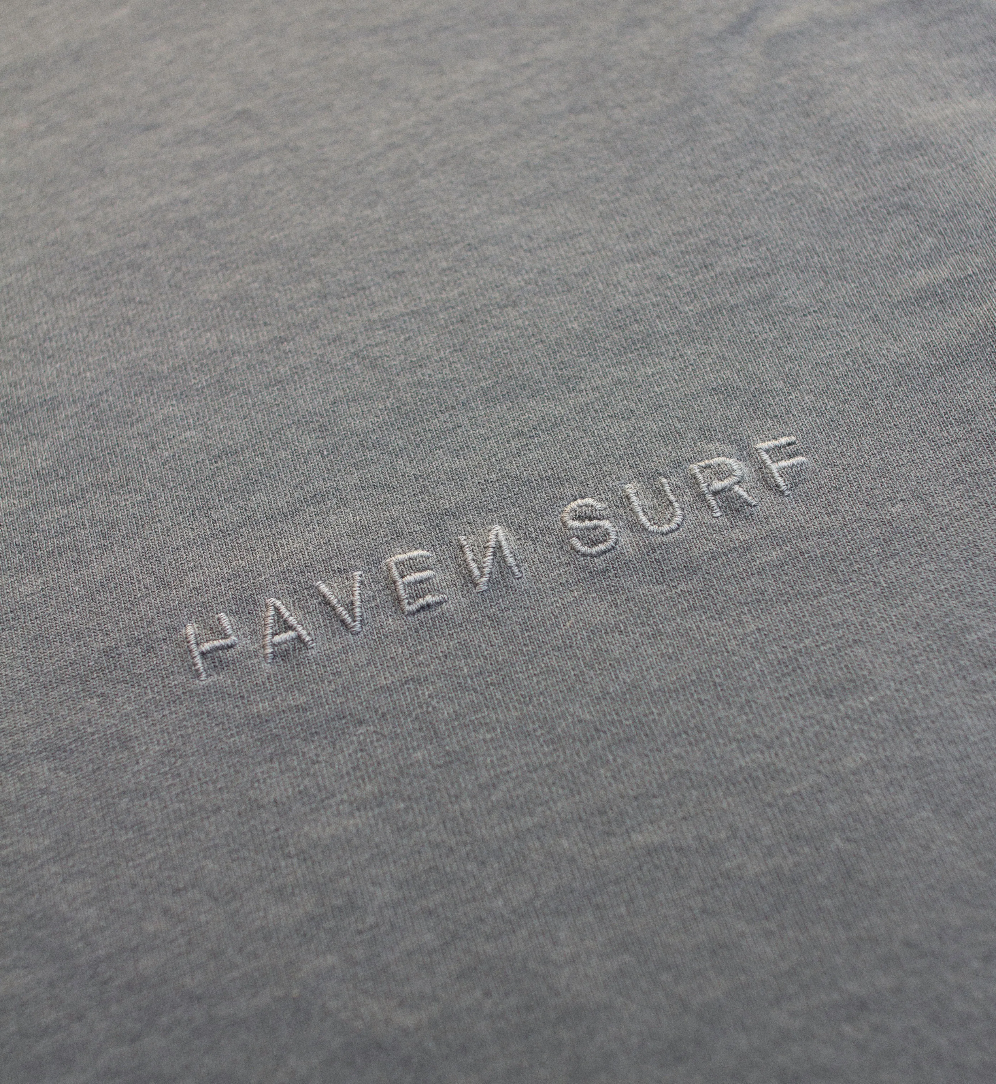 Haven Surf - Base Heavy Weight  OS Tee w/ embroidery - Old Grey