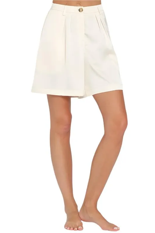 High Waisted Satin Shorts