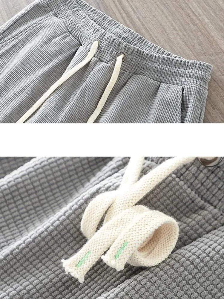 Honorio® | Drawstring Crosscut Corduroy Shorts