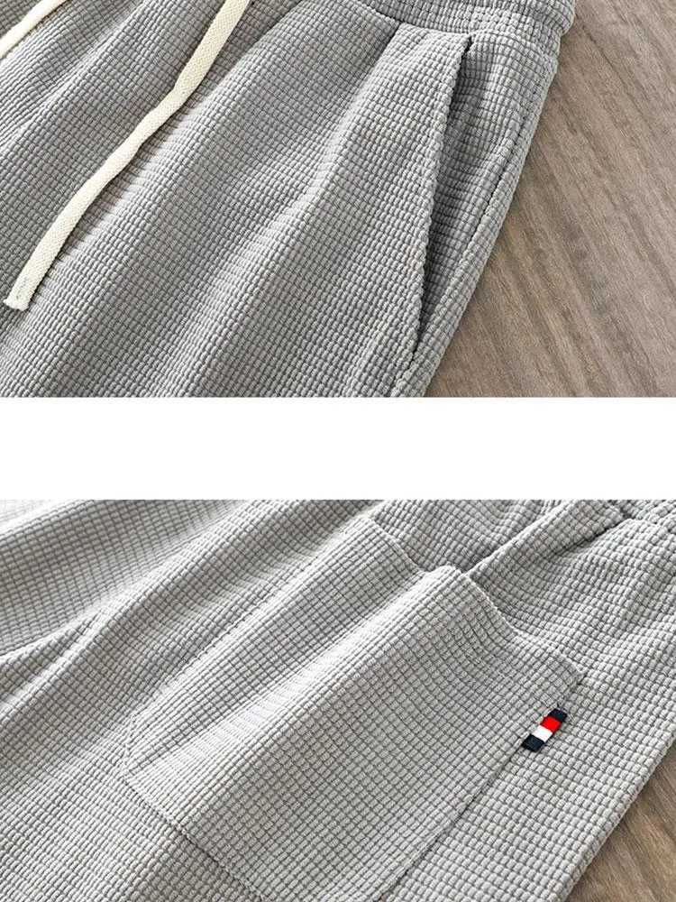 Honorio® | Drawstring Crosscut Corduroy Shorts