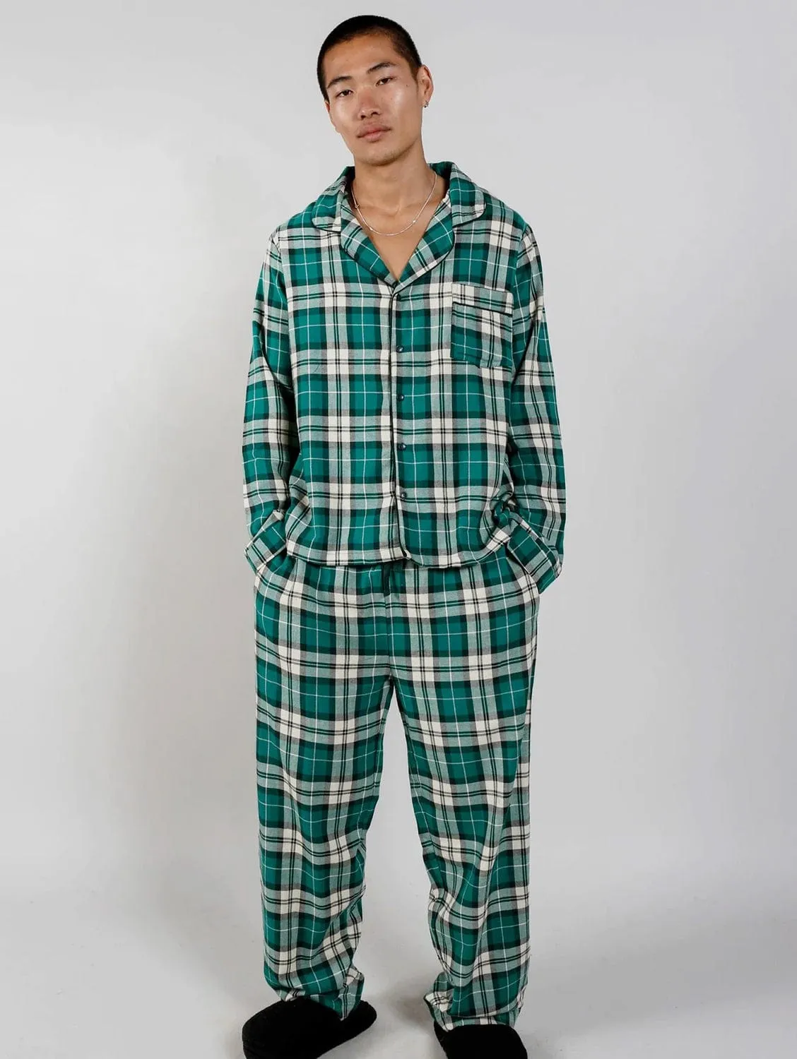 Jim Jam Men's Organic Cotton Pyjama Set | Green