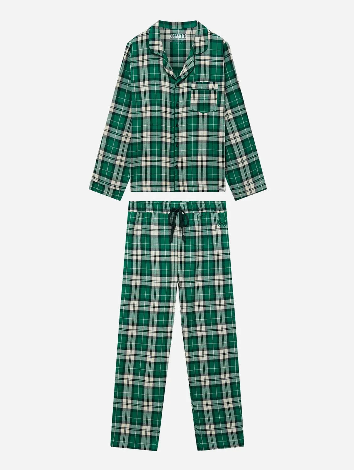 Jim Jam Men's Organic Cotton Pyjama Set | Green