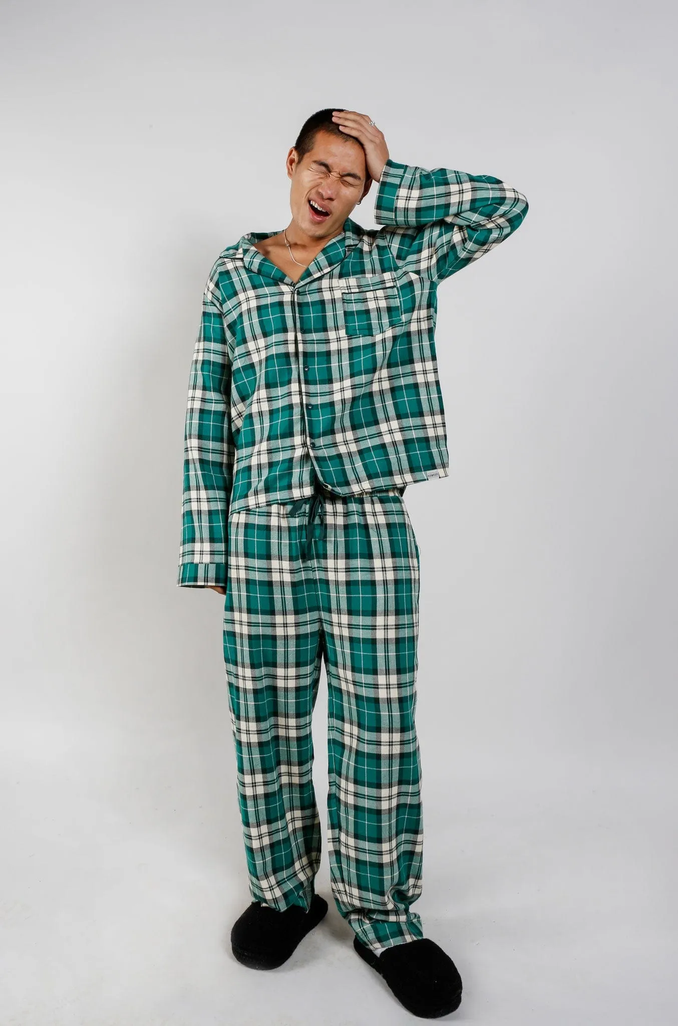 Jim Jam Men's Organic Cotton Pyjama Set | Green