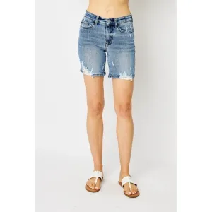 Judy Blue Hw Destroy Bermuda Shorts