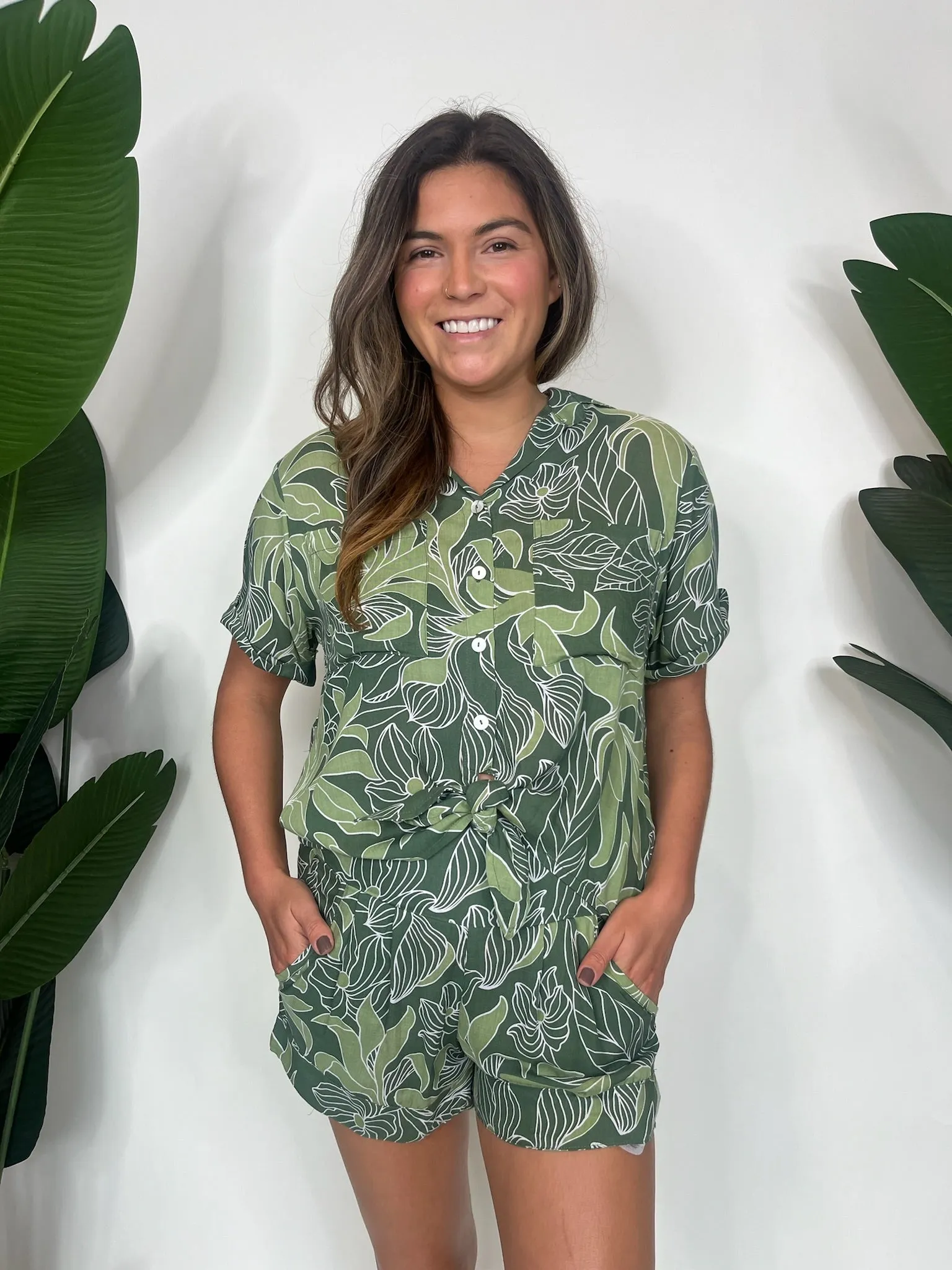 Khush Mar Shorts Tropical Green