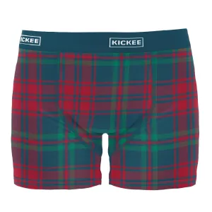 Kickee Pants Peacock Plaid Print Men's Boxer Brief