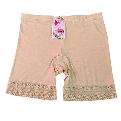 Ladies Boxer Short Safe Pants Bamboo boyshort underpants with Lace Plus Sizes