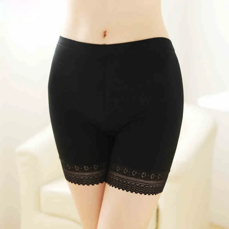 Ladies Boxer Short Safe Pants Bamboo boyshort underpants with Lace Plus Sizes