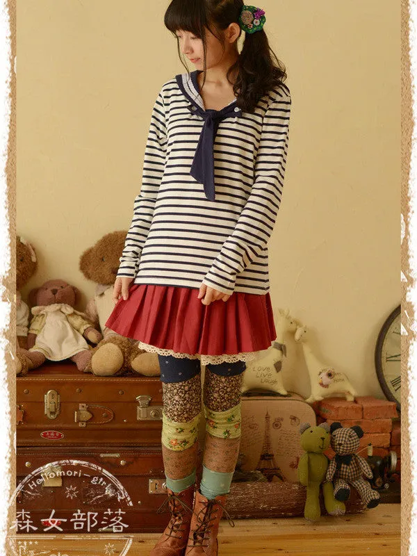 lady sailor striped top