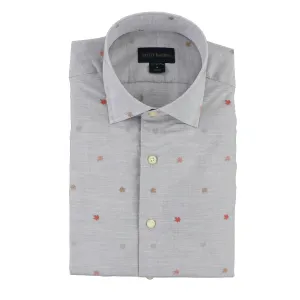 Leaf Jacquard Sport Shirt in Grey