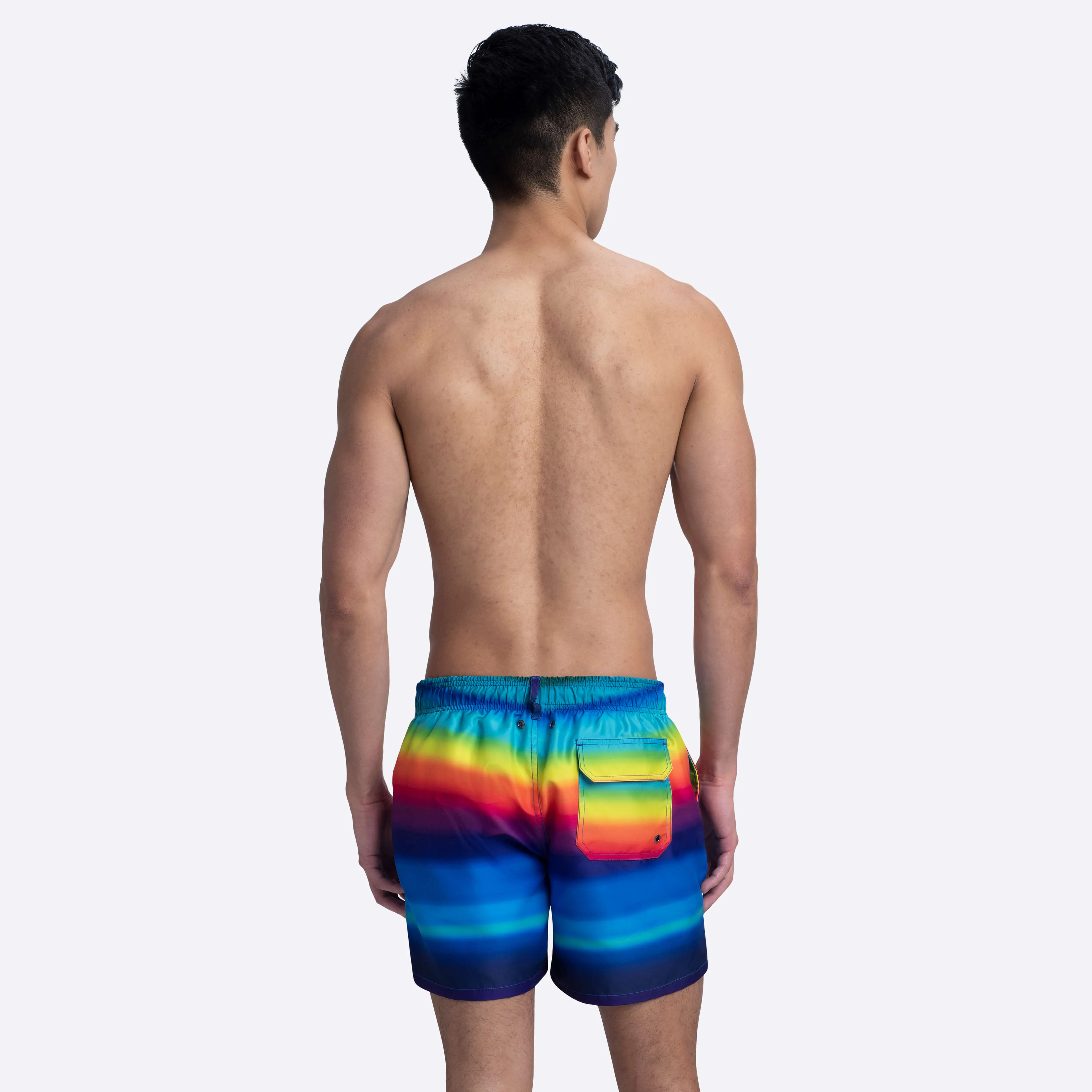 LENOX Rainbow Print Swim Trunks