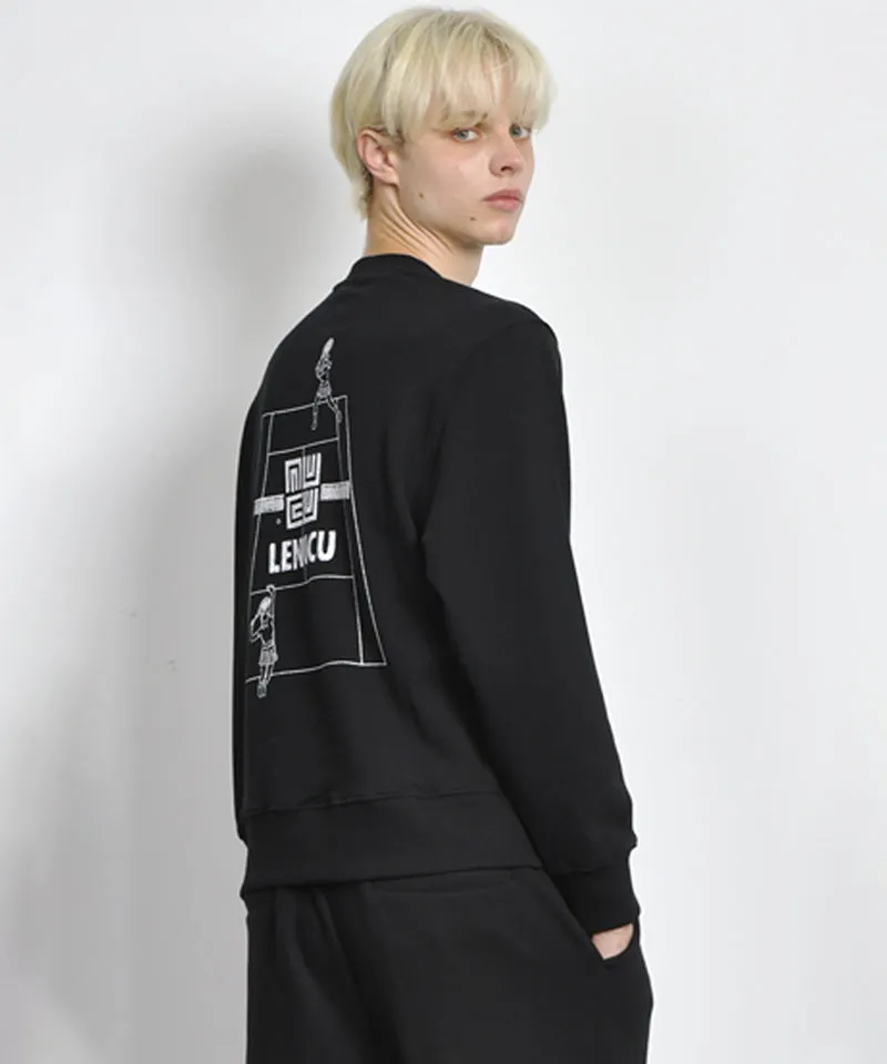 LENUCU Men's Lenuku Tennis Sweatshirt - Black