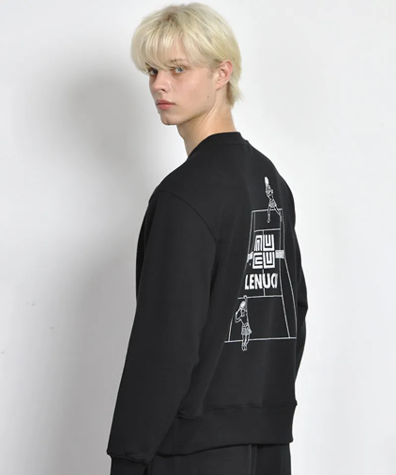 LENUCU Men's Lenuku Tennis Sweatshirt - Black