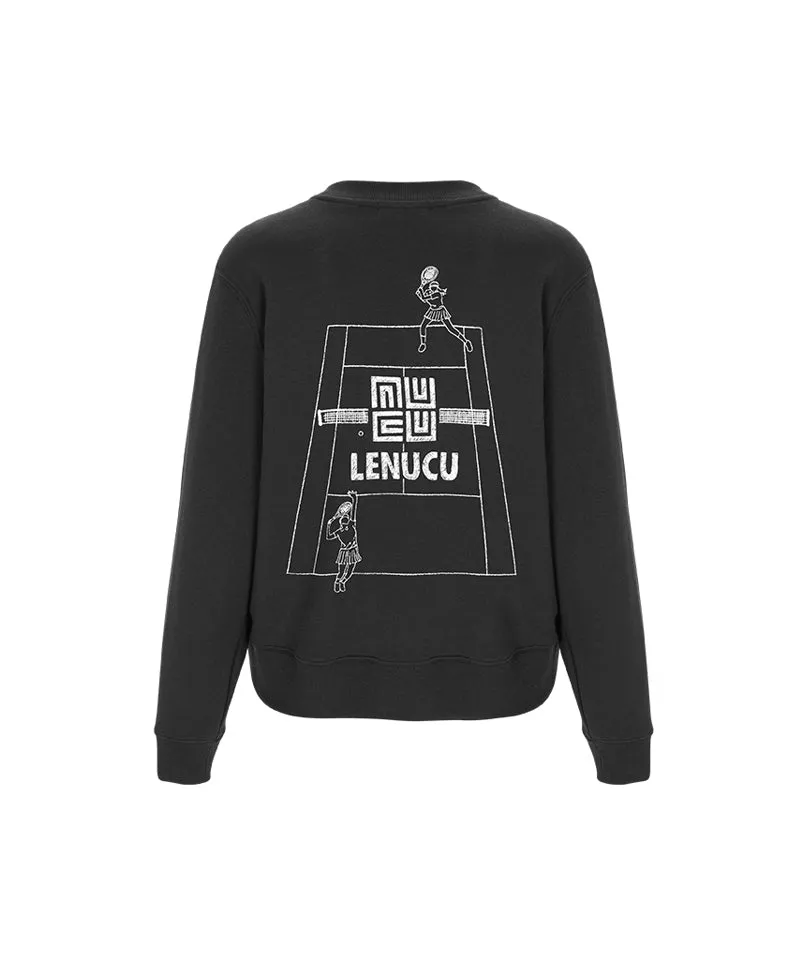 LENUCU Men's Lenuku Tennis Sweatshirt - Black