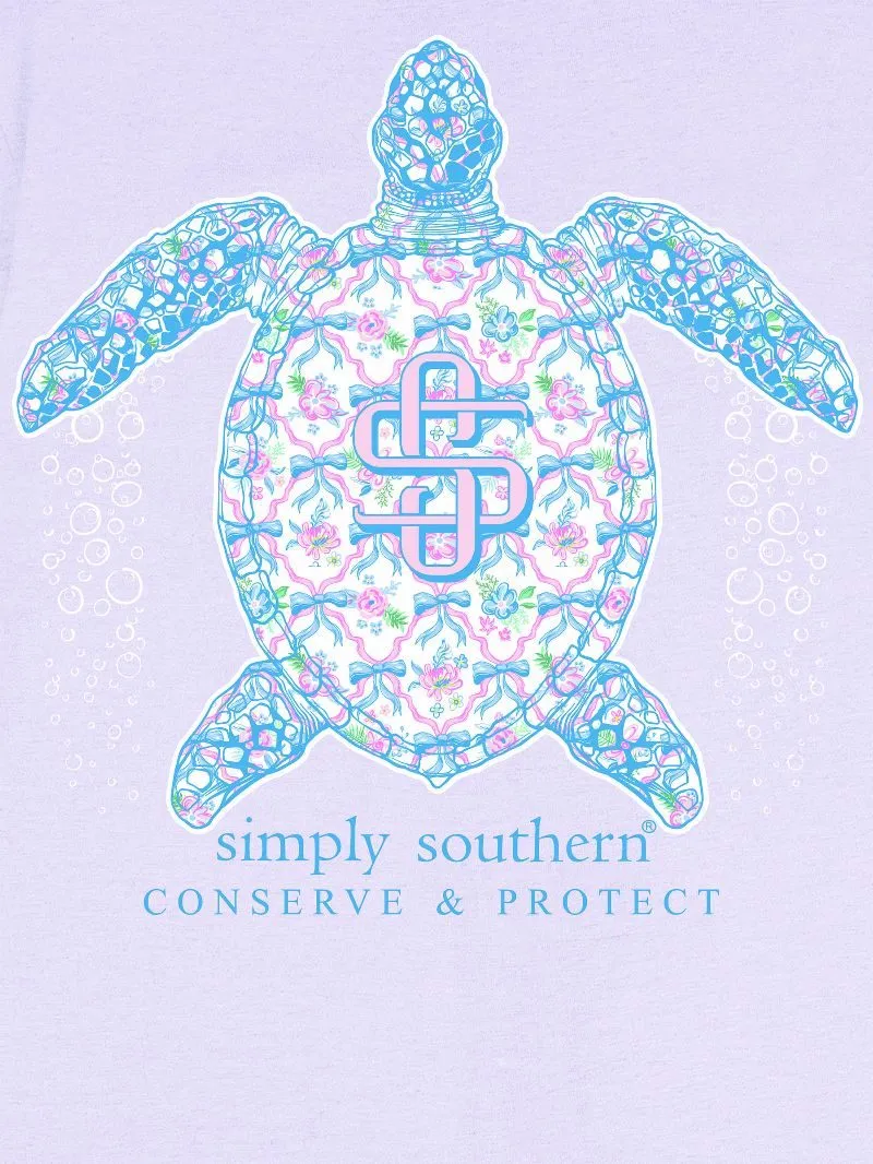 Lilac Shell Turtle Tracking Tee by Simply Southern (Ships Early March)