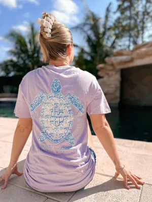 Lilac Shell Turtle Tracking Tee by Simply Southern (Ships Early March)