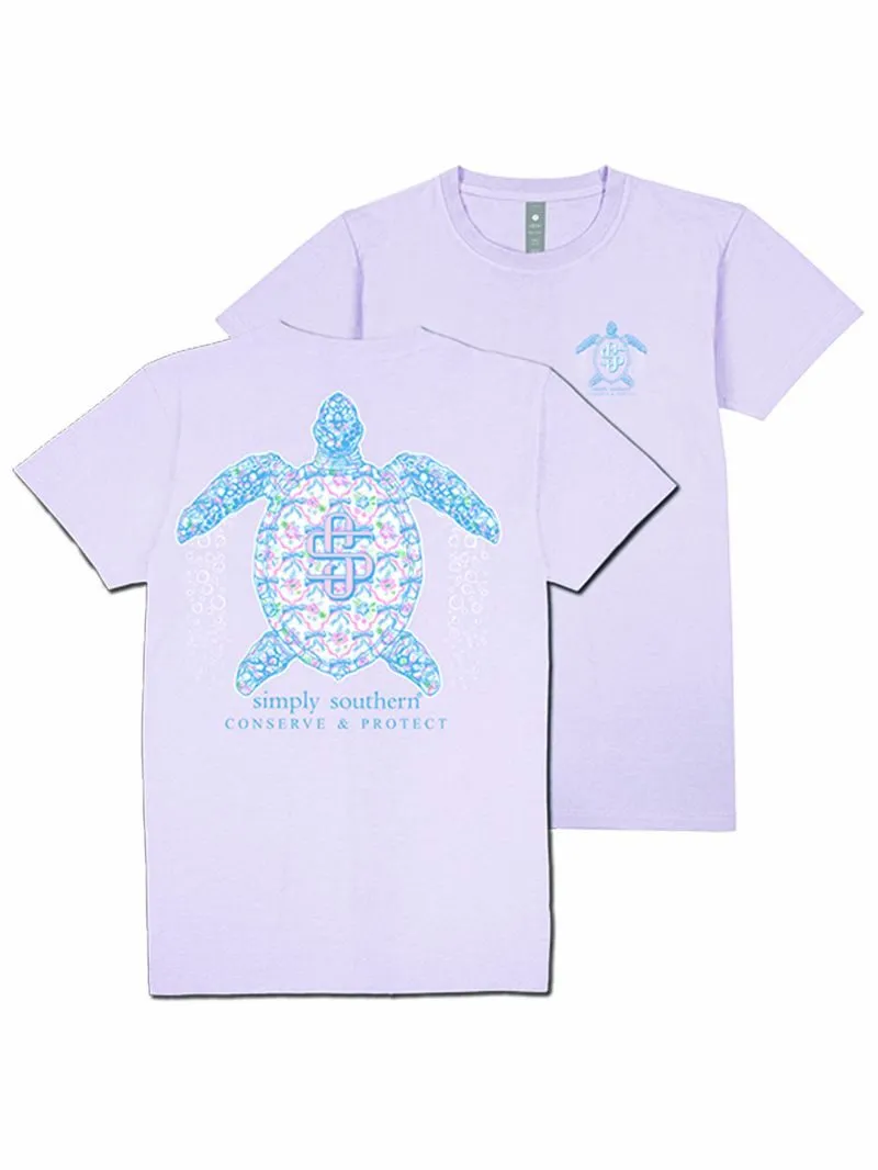 Lilac Shell Turtle Tracking Tee by Simply Southern (Ships Early March)