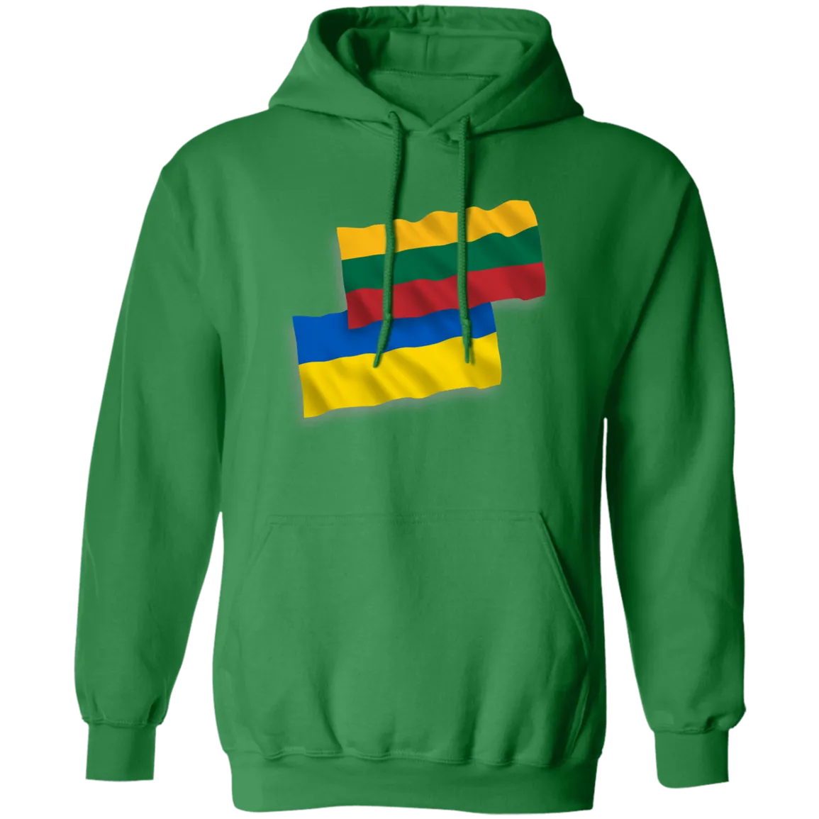 Lithuania Ukraine Flag - Men/Women Unisex Comfort Pullover Hoodie