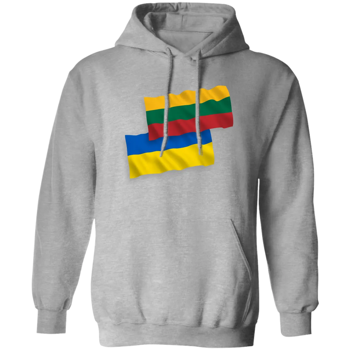 Lithuania Ukraine Flag - Men/Women Unisex Comfort Pullover Hoodie