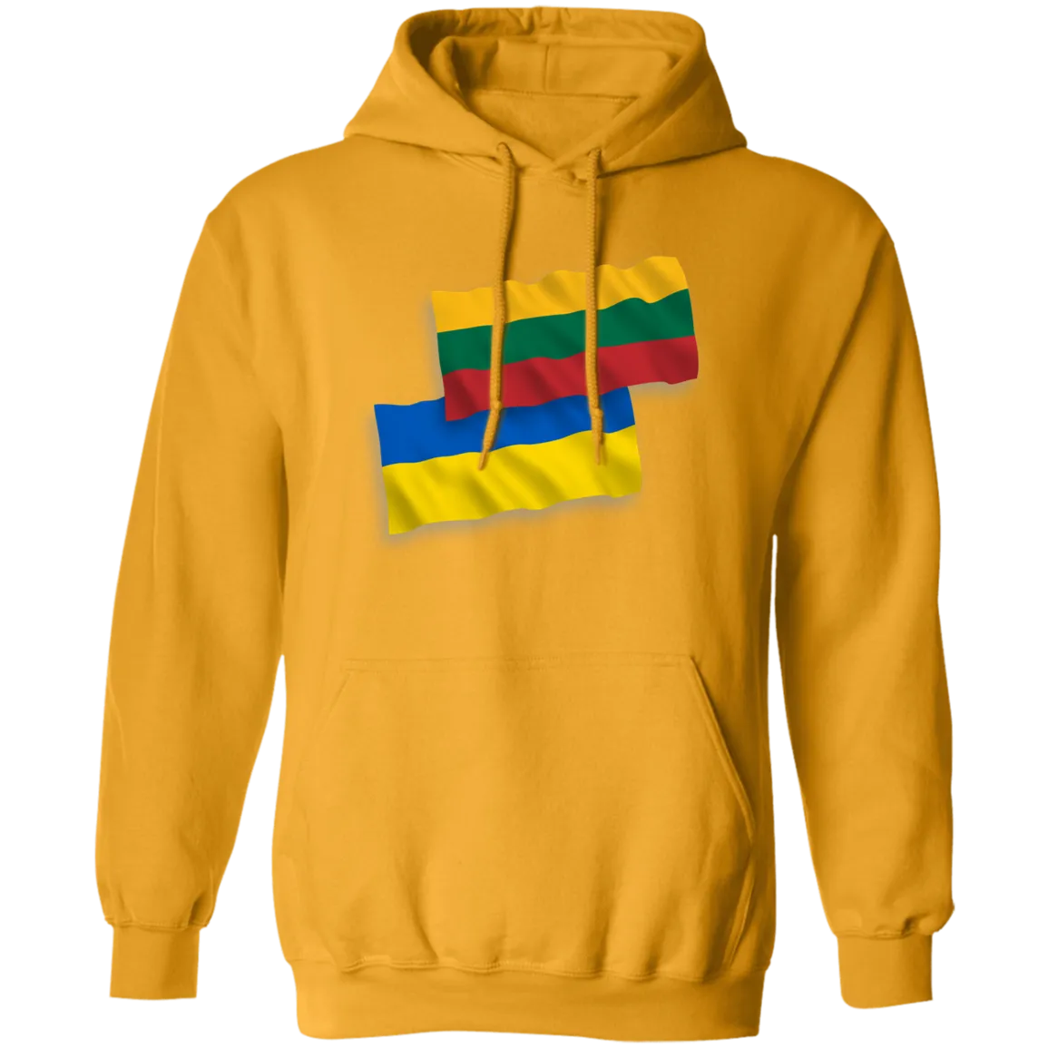 Lithuania Ukraine Flag - Men/Women Unisex Comfort Pullover Hoodie