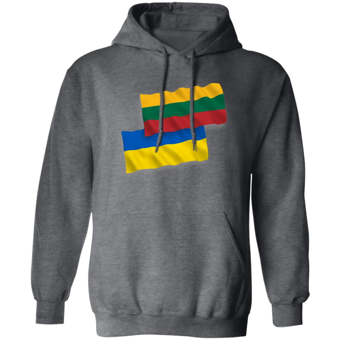 Lithuania Ukraine Flag - Men/Women Unisex Comfort Pullover Hoodie