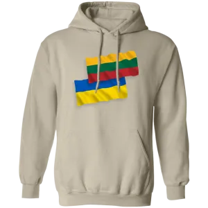 Lithuania Ukraine Flag - Men/Women Unisex Comfort Pullover Hoodie