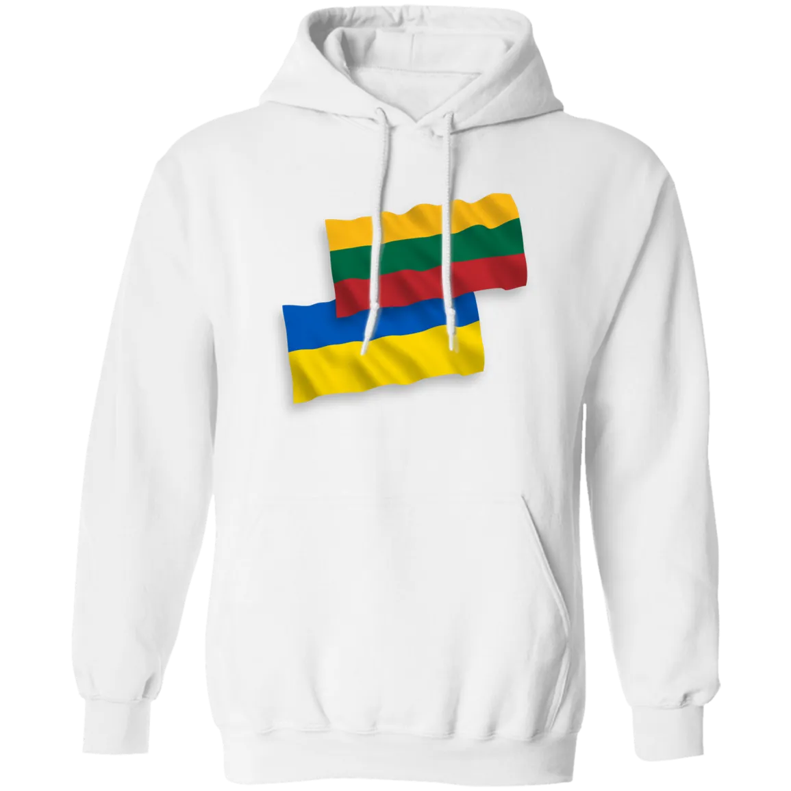 Lithuania Ukraine Flag - Men/Women Unisex Comfort Pullover Hoodie