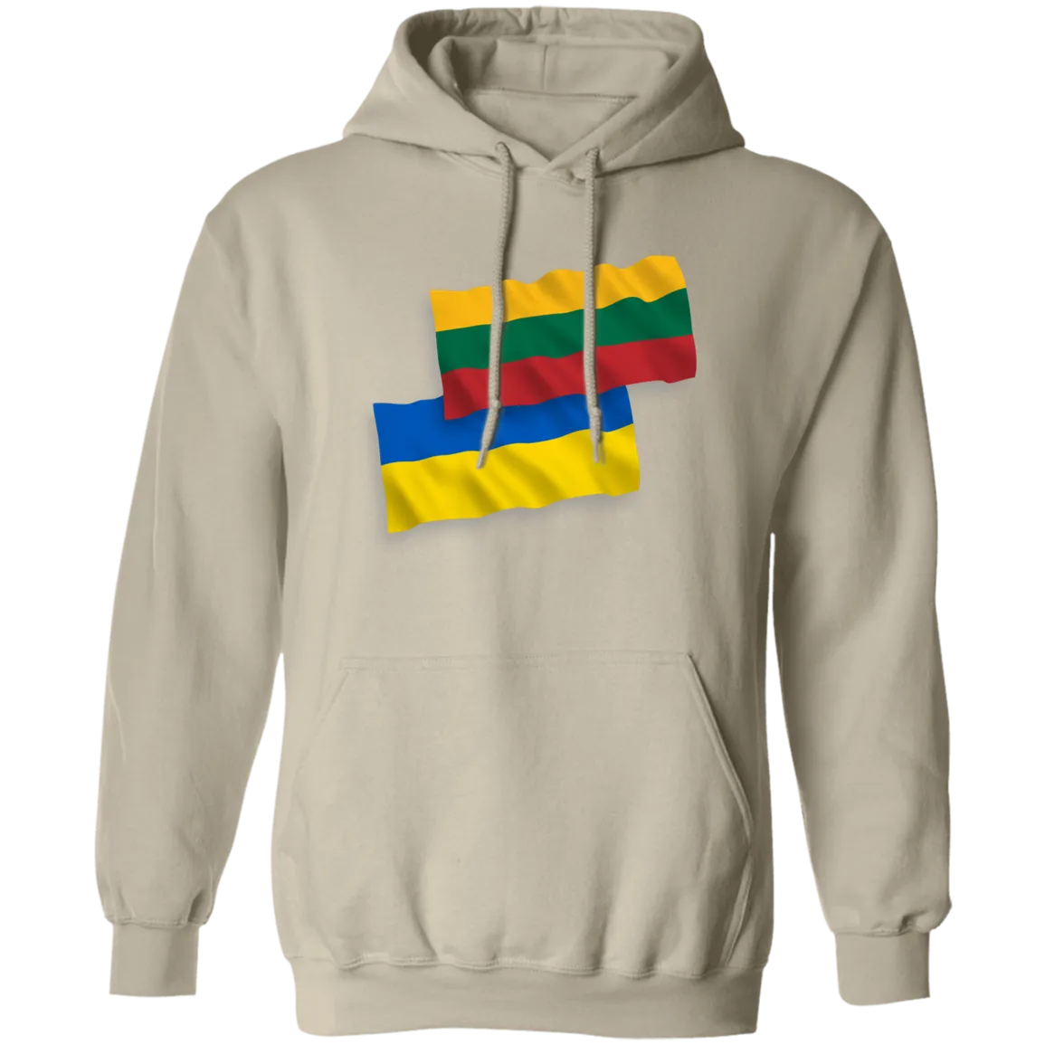 Lithuania Ukraine Flag - Men/Women Unisex Comfort Pullover Hoodie