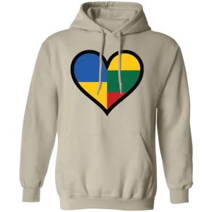 Lithuania Ukraine Heart - Men/Women Unisex Comfort Pullover Hoodie