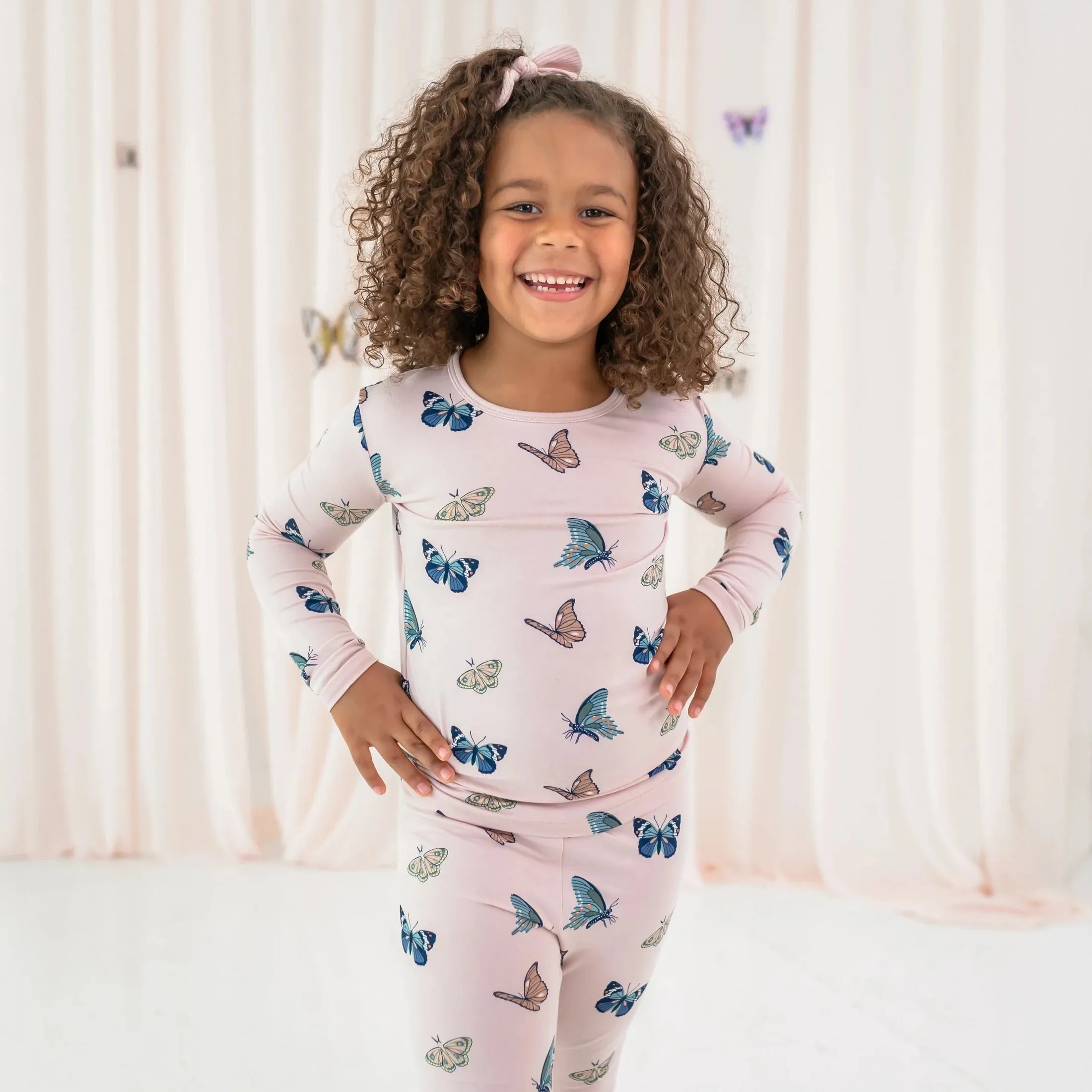 Long Sleeve Pajamas I Blush Butterfly
