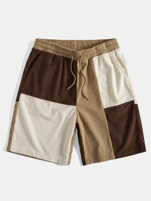 Longinos® | Colorblock Corduroy Shorts