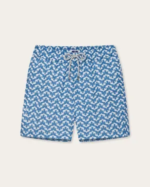 LOVE BRAND & CO | Men's  Staniel Swim Shorts | Elephant Palace Blue