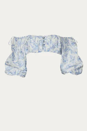 MAISIE CROPPED FLORAL-PRINT TOP