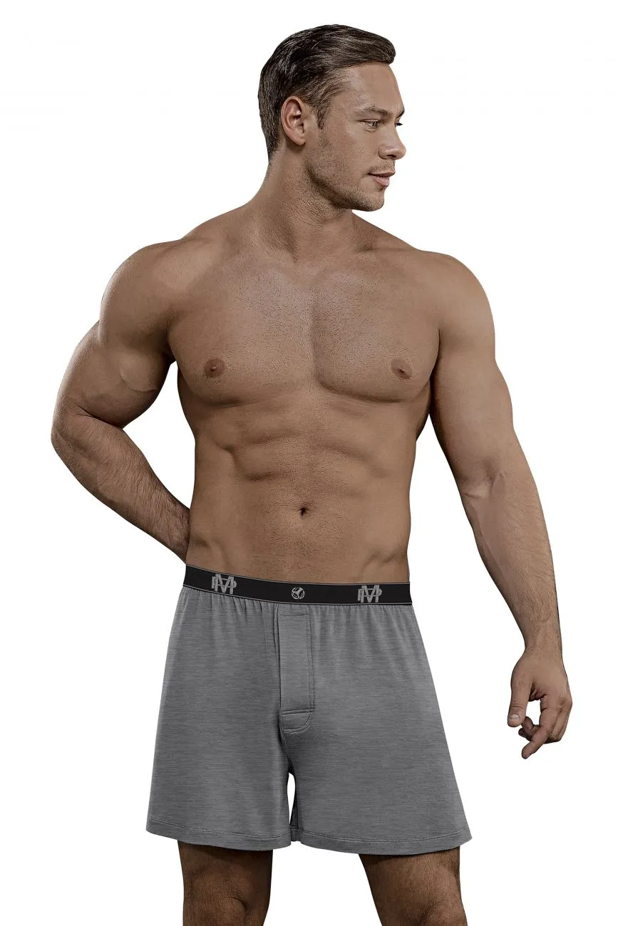Male Power 160-253 Bamboo Boxer Short Gray