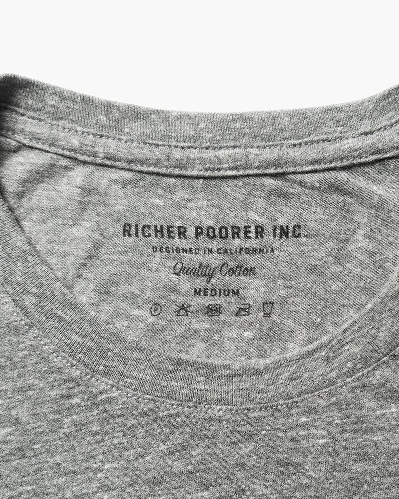 MAT-PKCR03 Richer Poorer Crew Pocket Tee Heather Grey