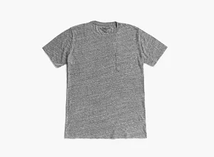 MAT-PKCR03 Richer Poorer Crew Pocket Tee Heather Grey