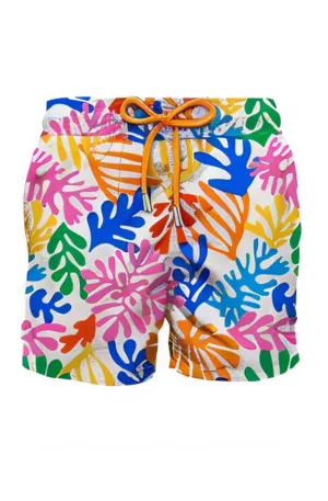 MC2 SAINT BARTH Men Swim Shorts Gustavia Artistic Abstract