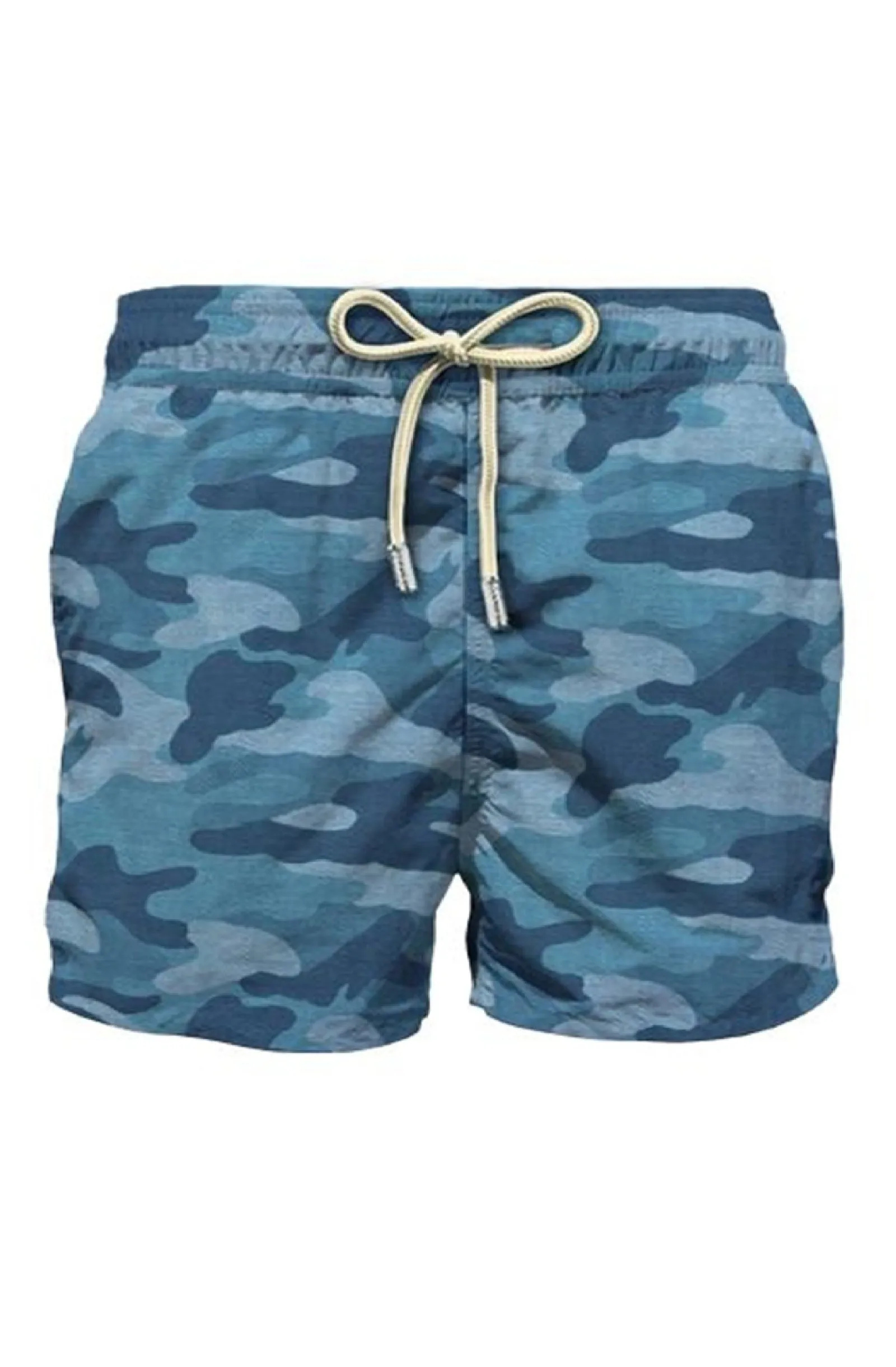 MC2 SAINT BARTH Men Swim Shorts Gustavia Camouflage Denim Print