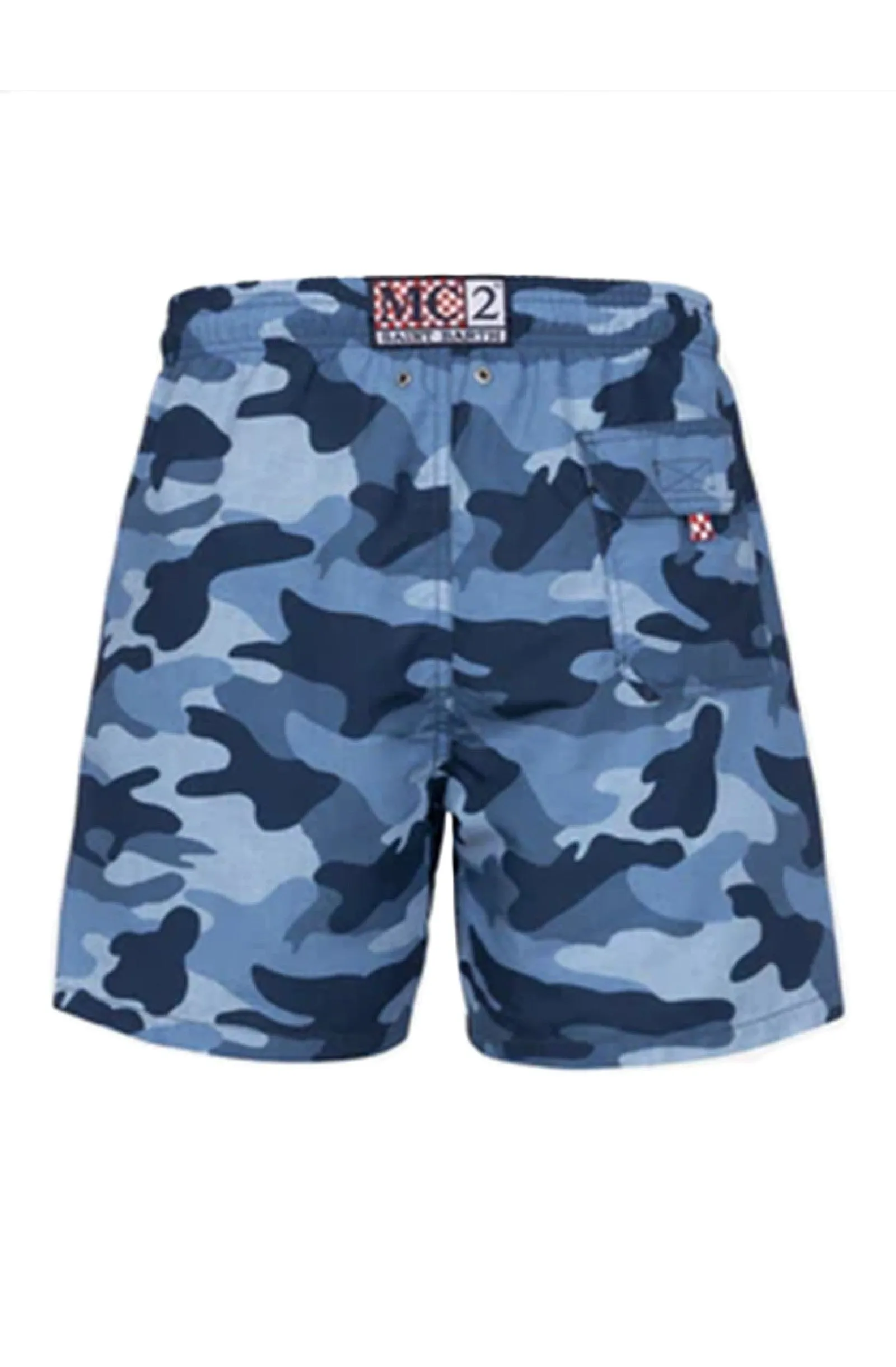 MC2 SAINT BARTH Men Swim Shorts Gustavia Camouflage Denim Print