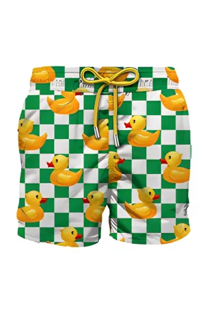 MC2 SAINT BARTH Men Swim Shorts Gustavia Ducky Checkered
