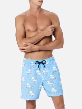 MC2 SAINT BARTH Men Swim Shorts Gustavia Mono Octopus Bubbles