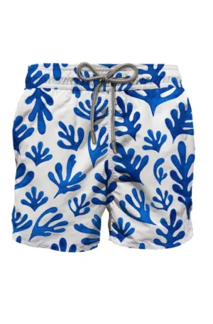 MC2 SAINT BARTH Men Swim Shorts Gustavia Painted Leaves