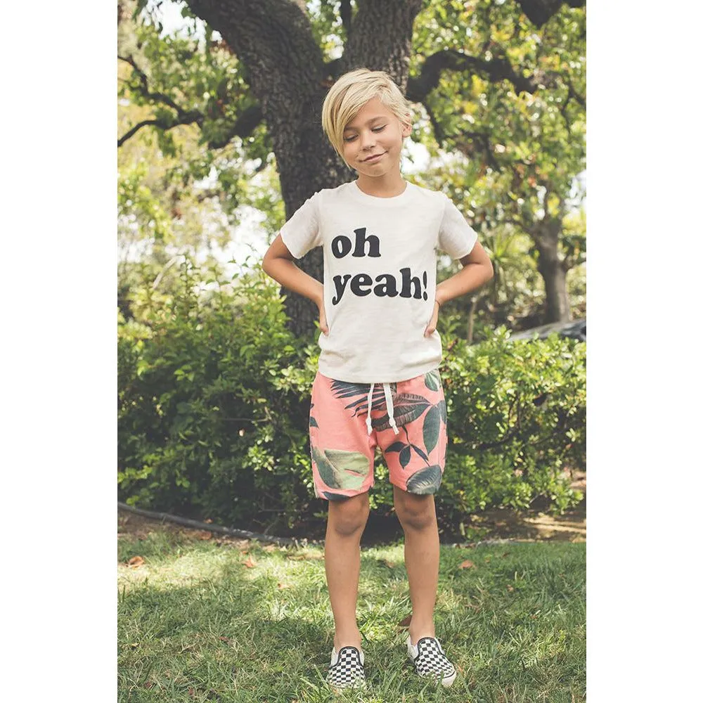 Memphis-Palm Shorts | Coral