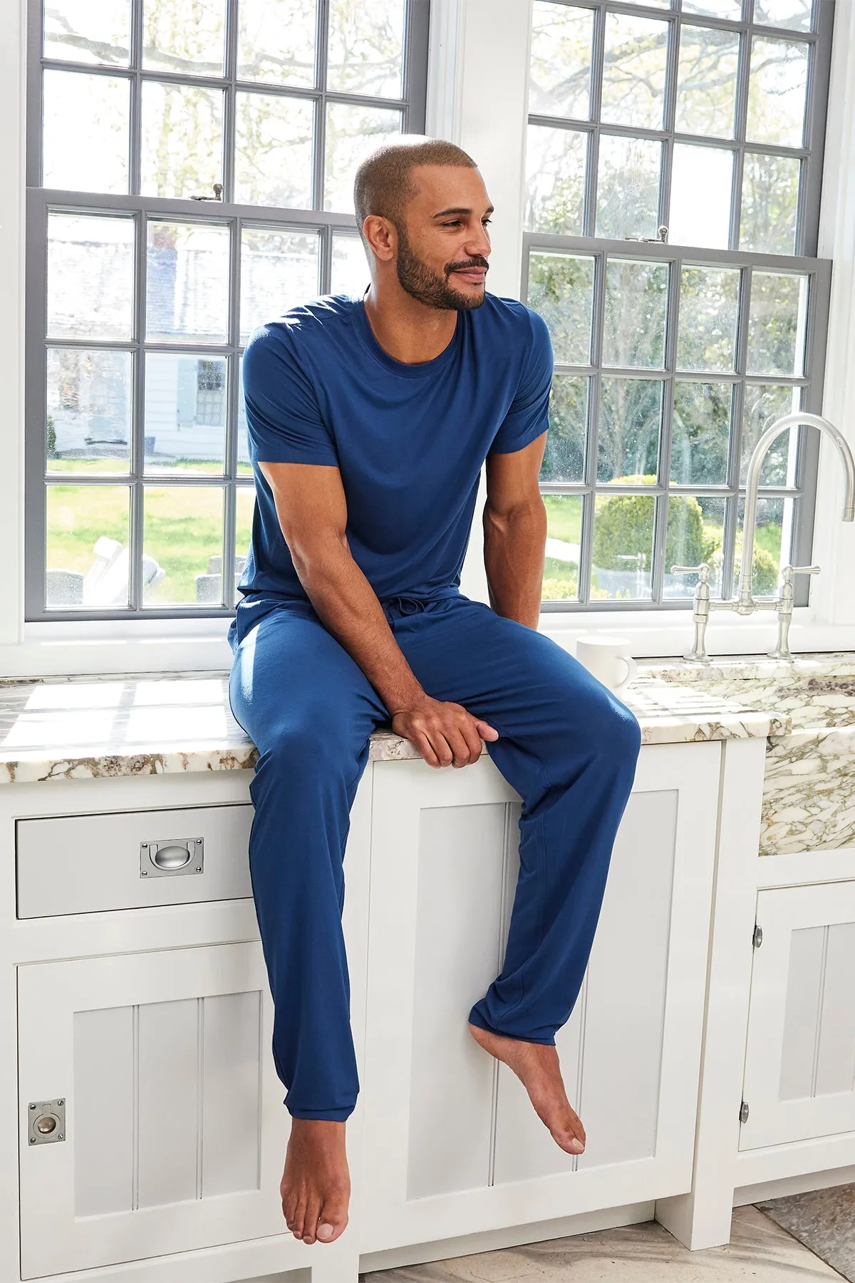 Men's Bamboo Lounge Set in Navy