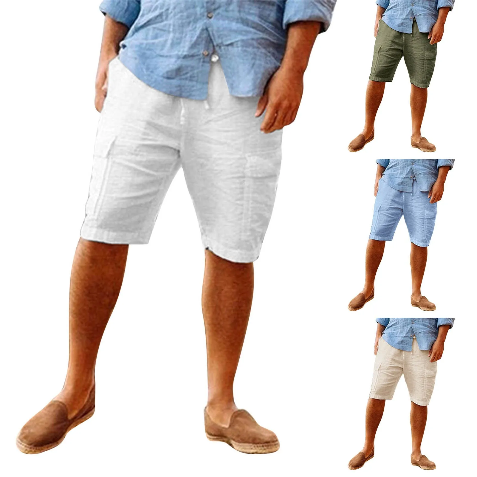 Men's Casual Vacation Beach Hawaiian Cotton Linen