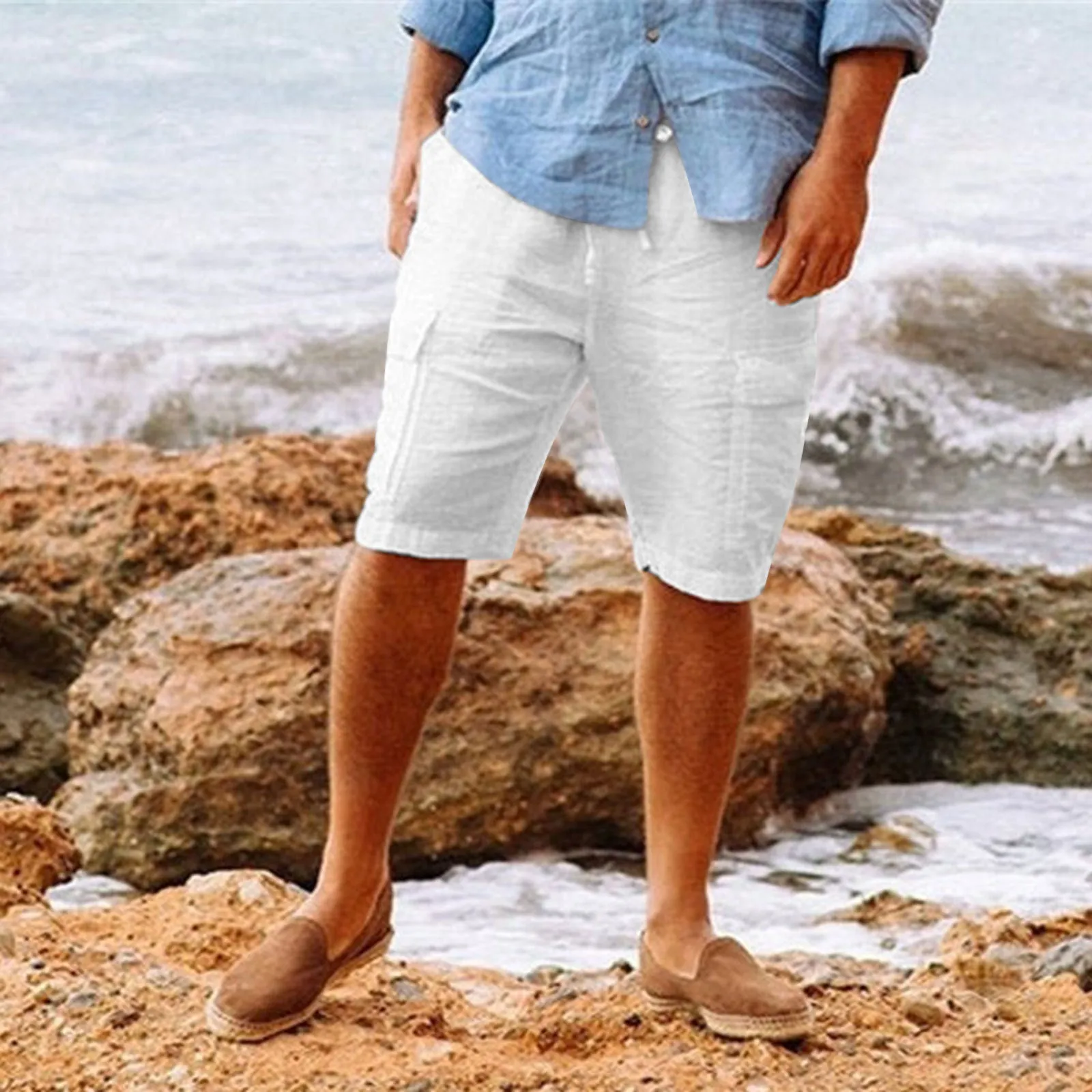Men's Casual Vacation Beach Hawaiian Cotton Linen