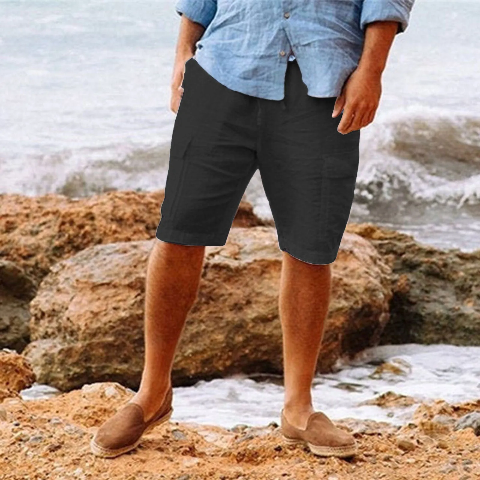 Men's Casual Vacation Beach Hawaiian Cotton Linen
